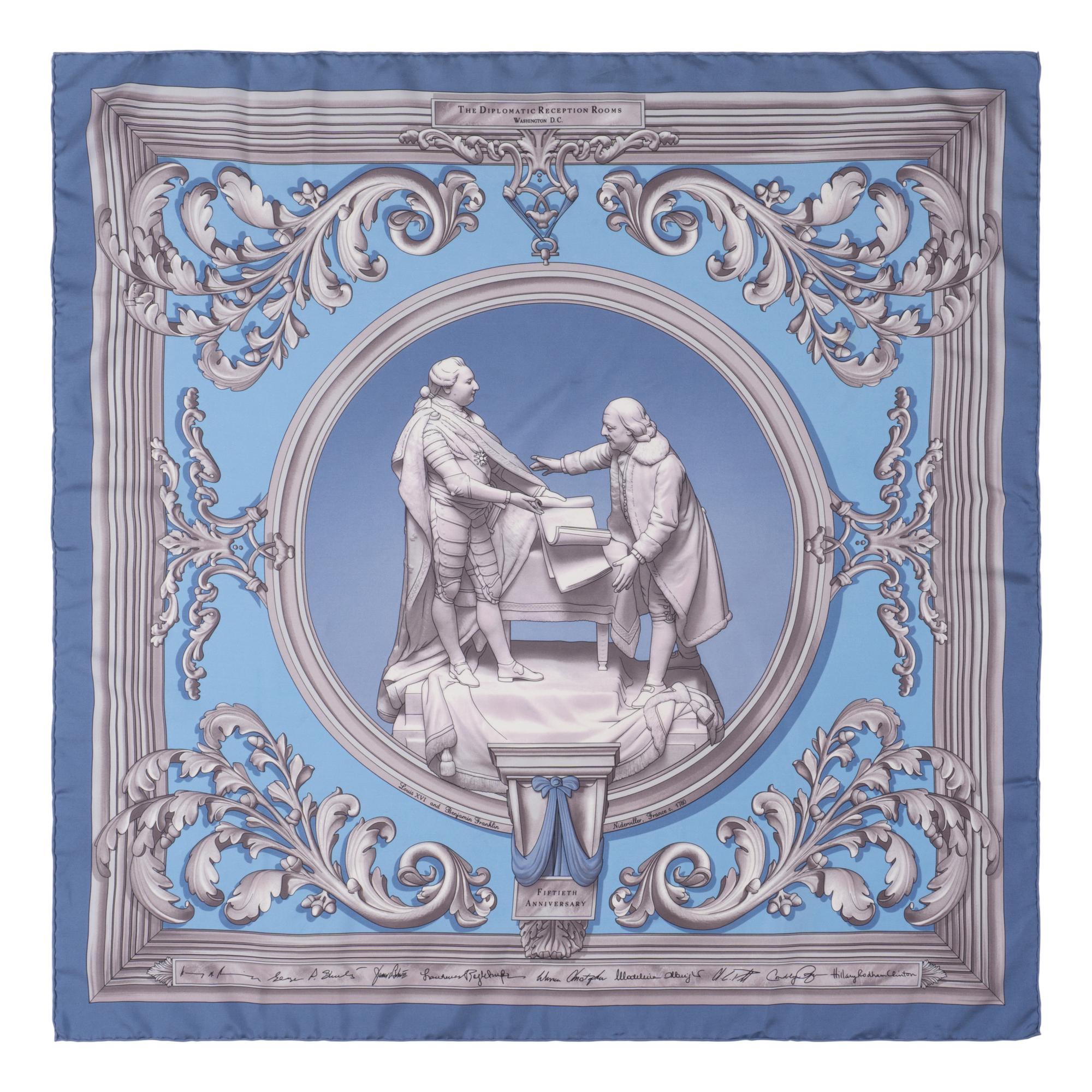 Silk Scarf Commemorating The Diplomatic Reception Rooms 50th Anniversary, 2011