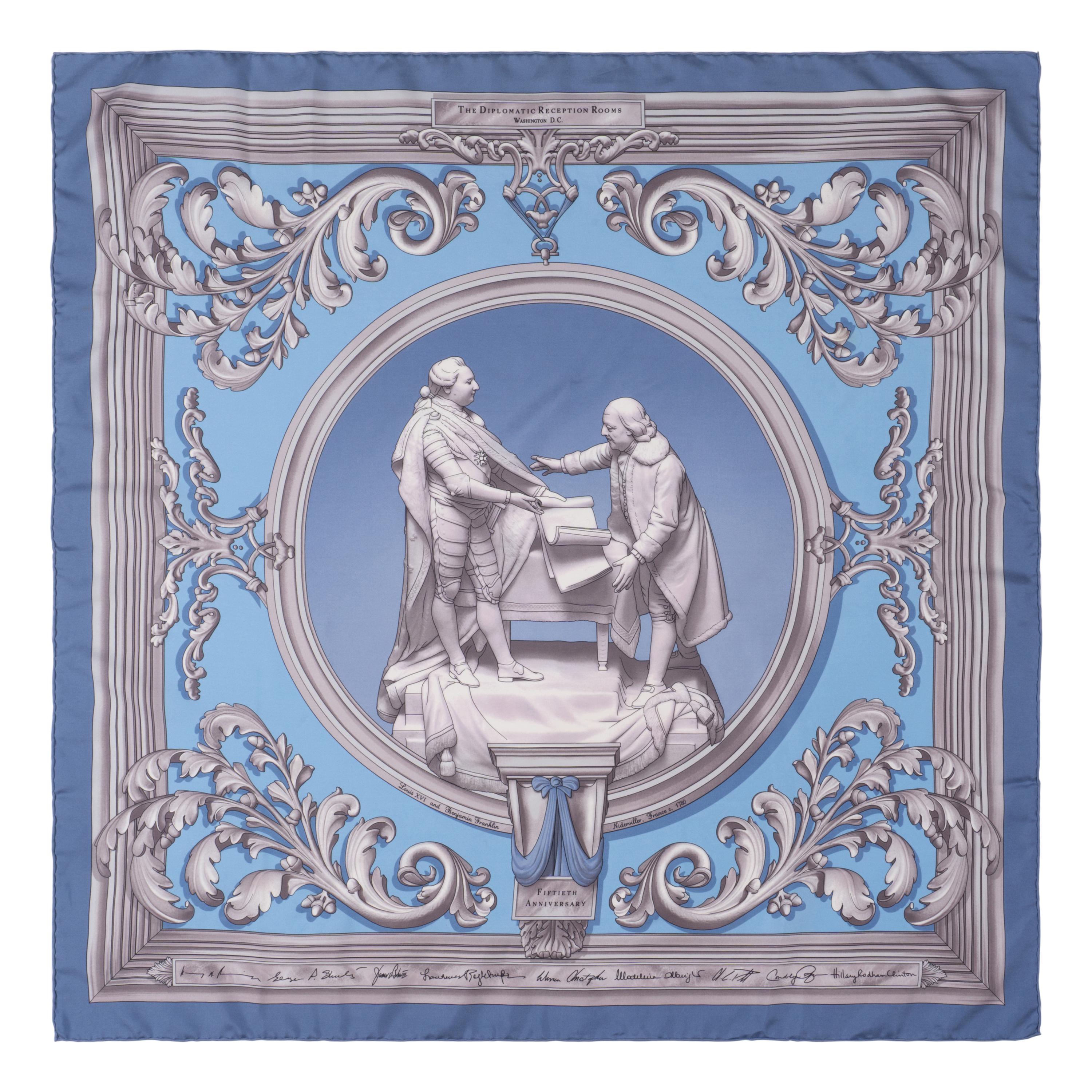 Silk Scarf Commemorating The Diplomatic Reception Rooms 50th Anniversary, 2011