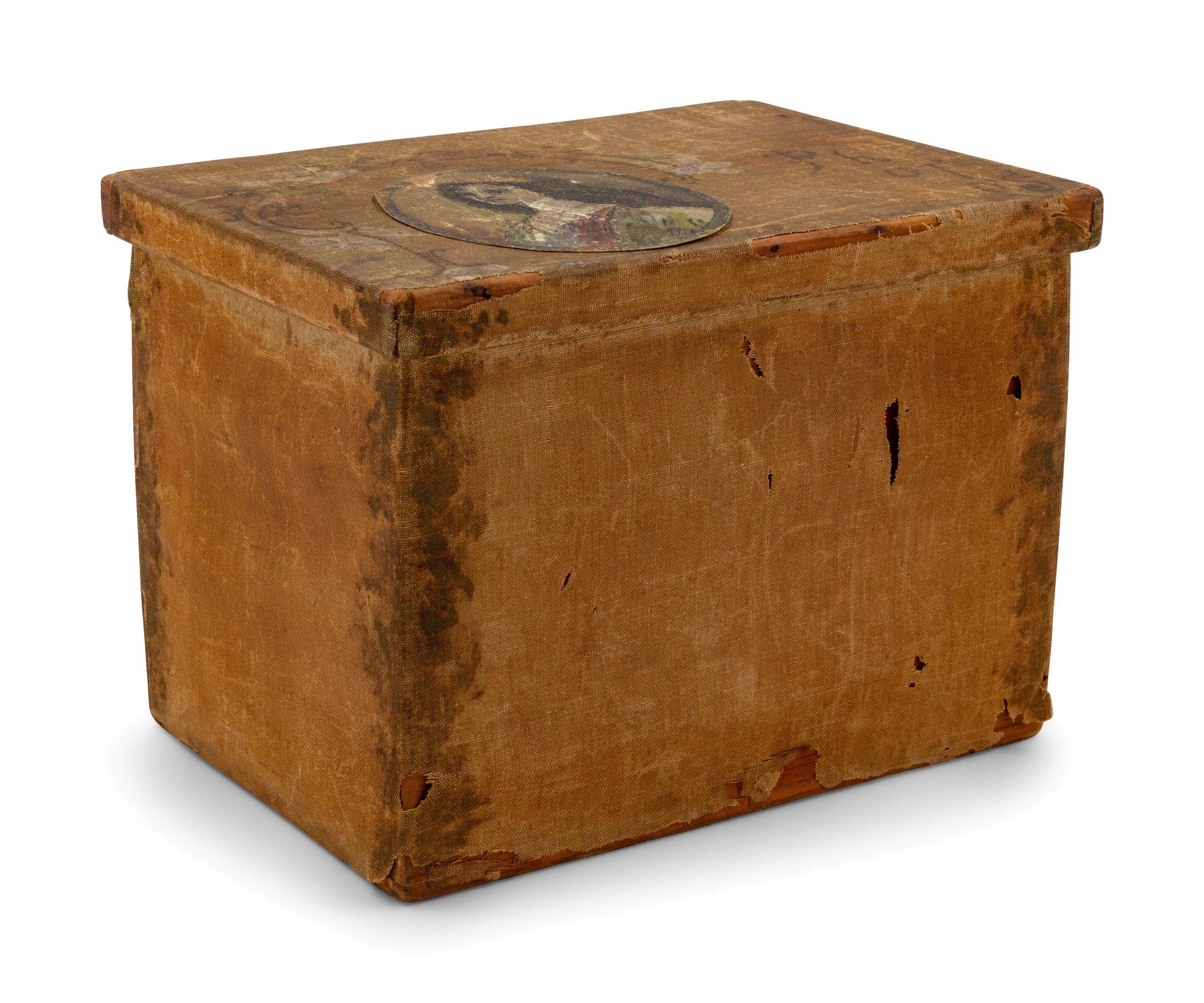 An English Silk Decorated Work Box