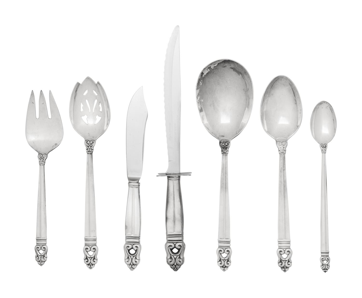 An American Silver Flatware Service