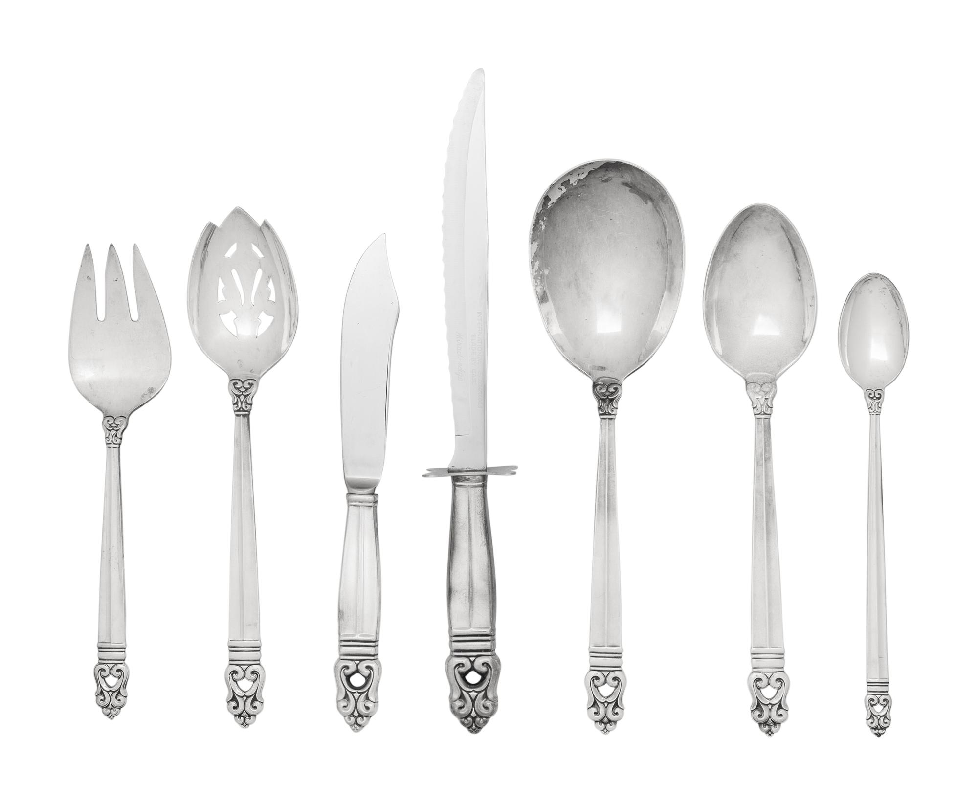 An American Silver Flatware Service
