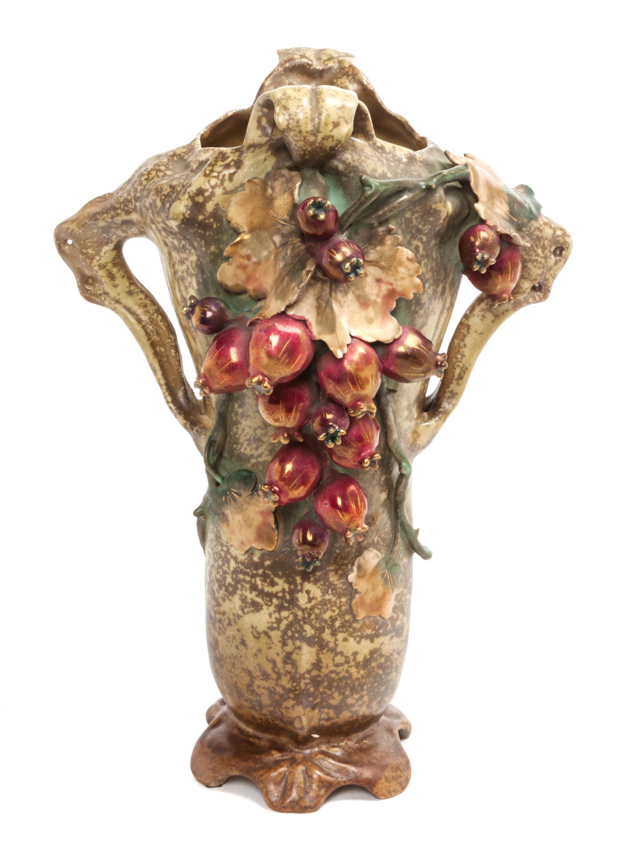 An Amphora Pottery Vase Height 10 inches.