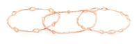 A Collection of Rose Gold Vermeil and Diamond Bangle Bracelets, Ippolita, 16.40 dwts.