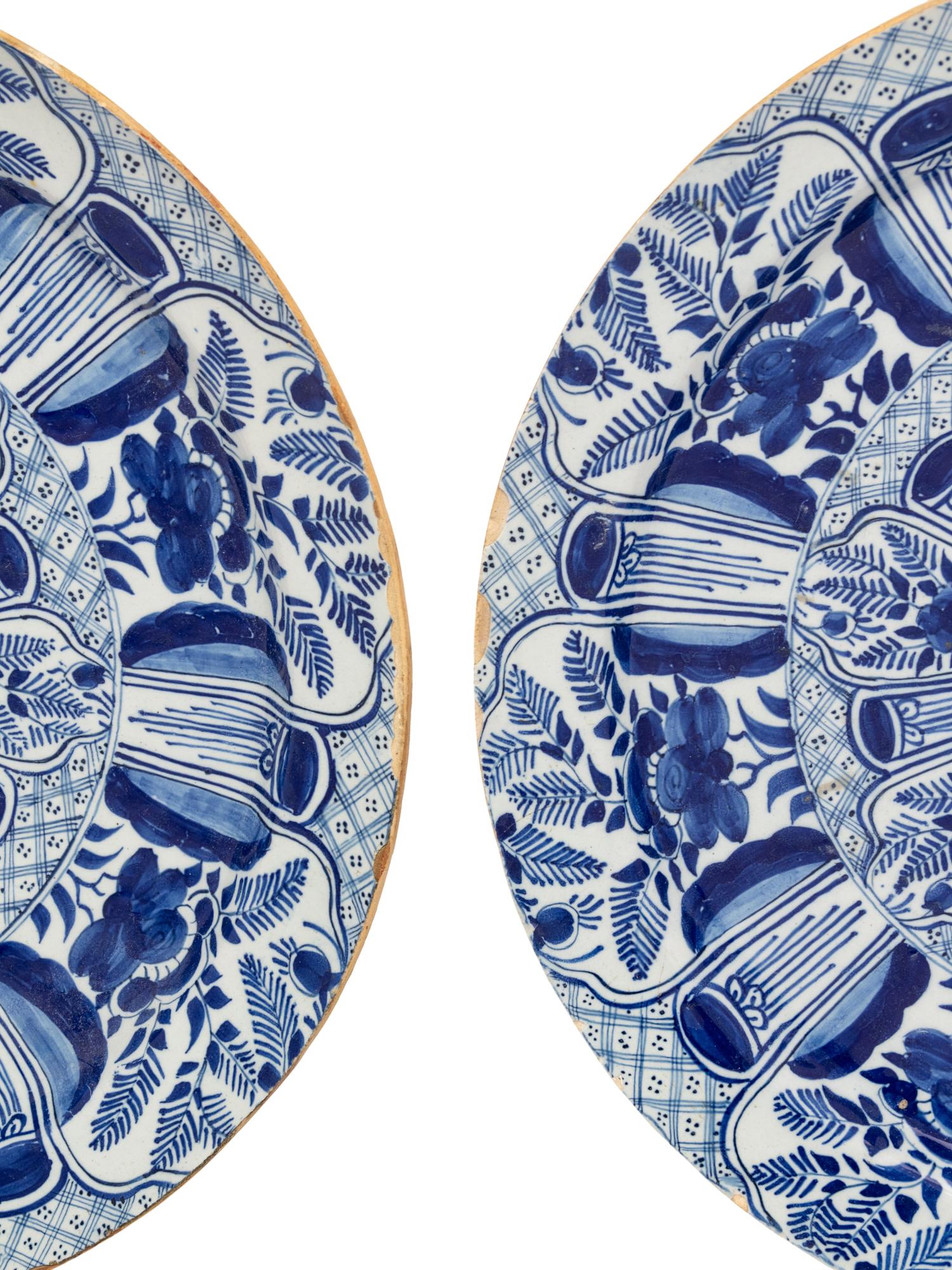 A Pair of Delft Earthenware Chargers