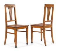 A Set of Six French Gilt Metal Mounted and Mother-of-Pearl Inlaid Side Chairs