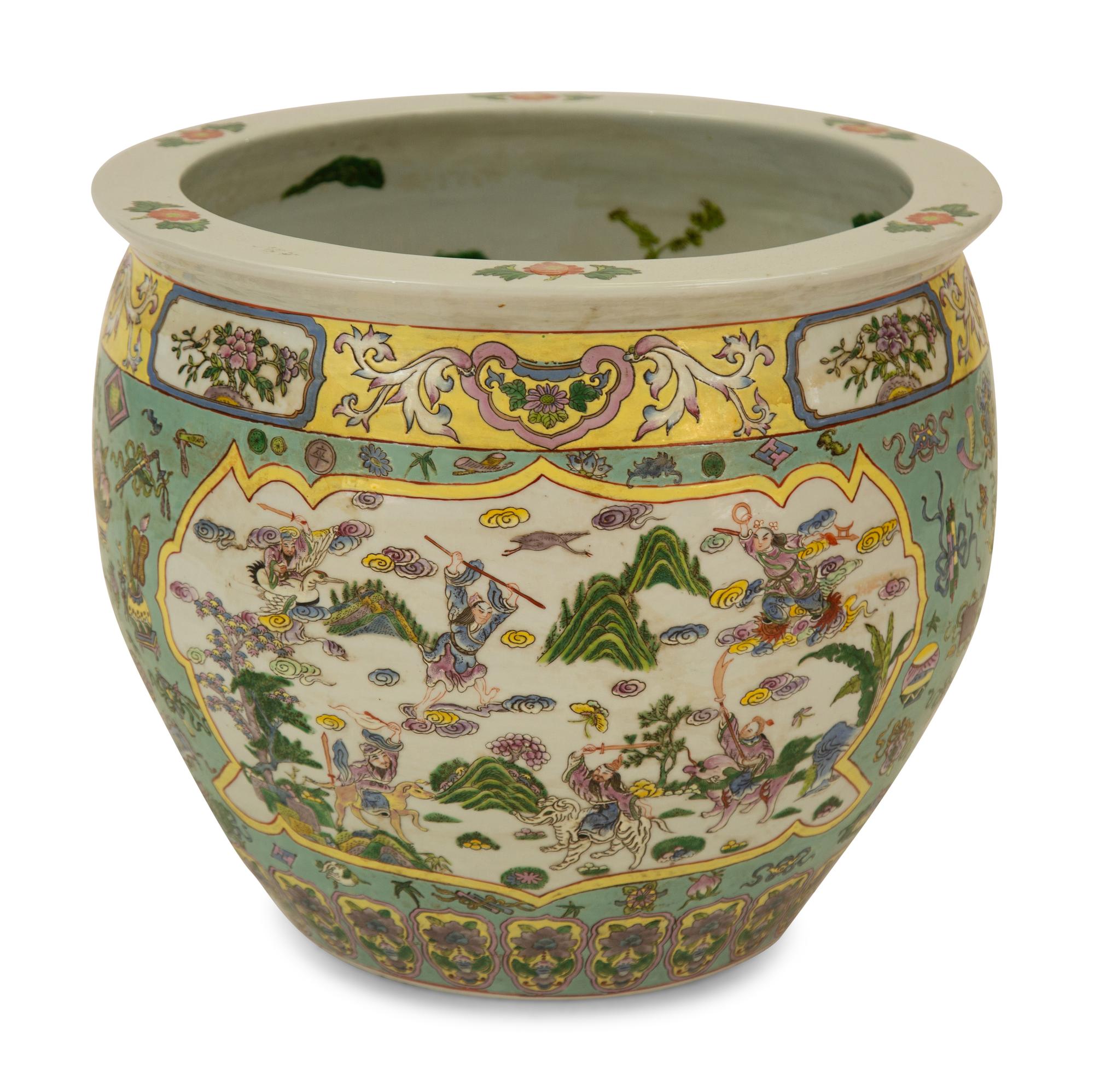 A Chinese Famille Rose Porcelain Jardinière