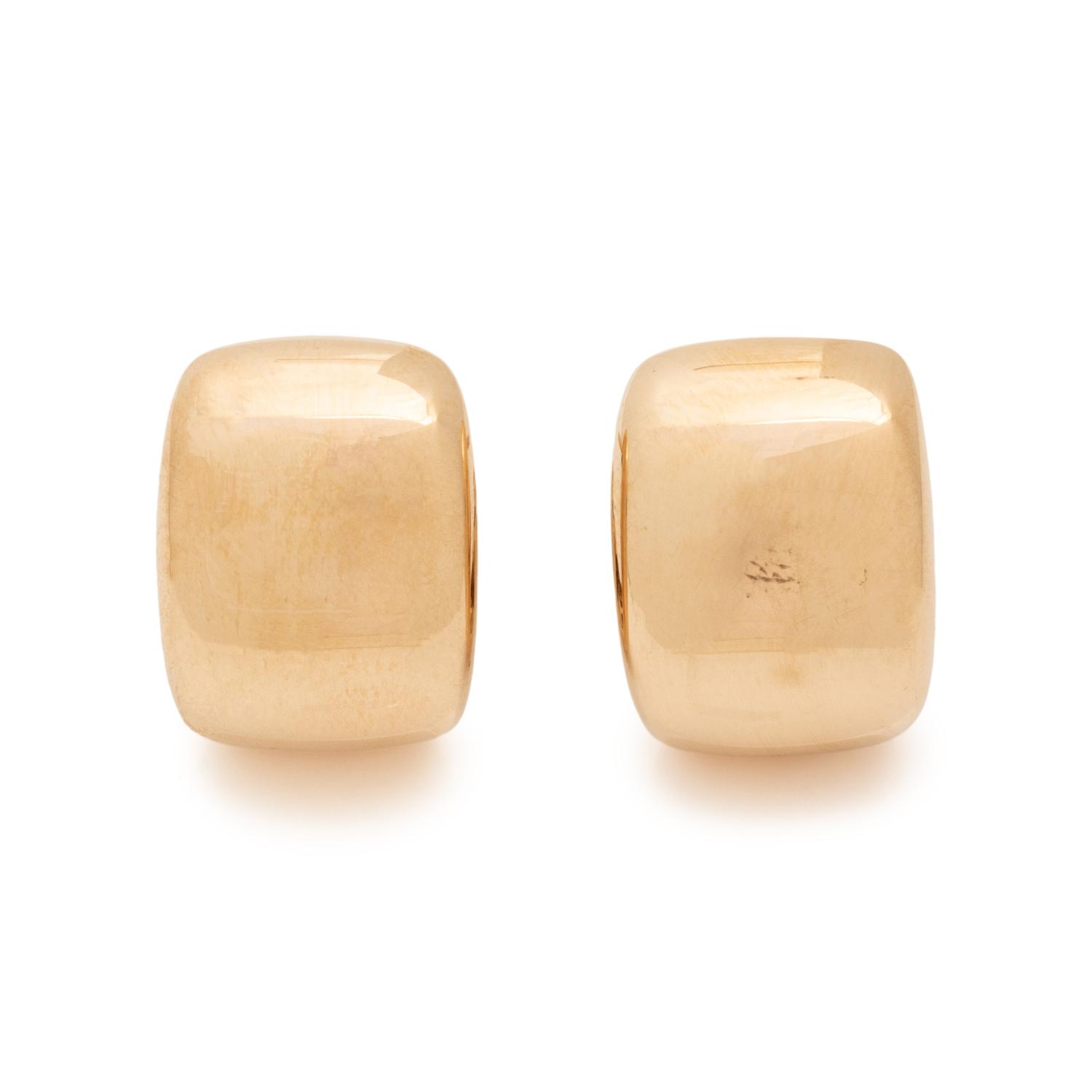 CARTIER, YELLOW GOLD EARCLIPS