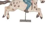 An American Folk Art Carved and Painted Horse and Rider
