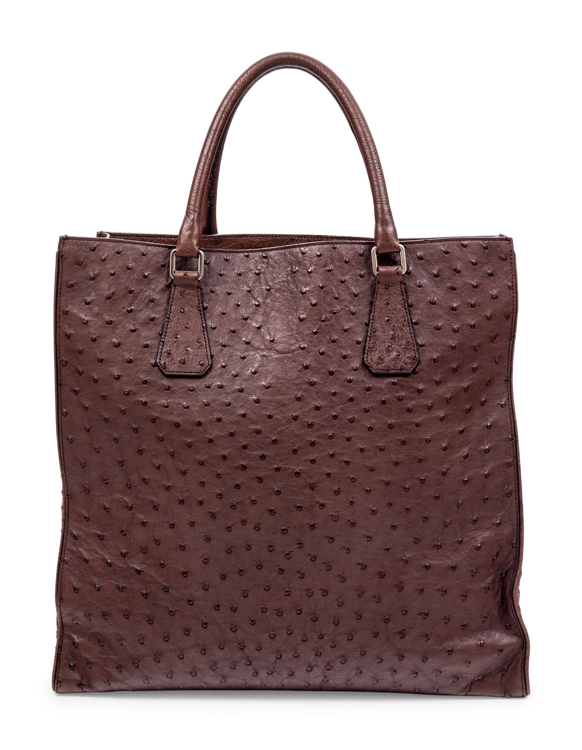Prada Ostrich Tote