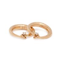 YELLOW GOLD AND DIAMOND EARCLIPS