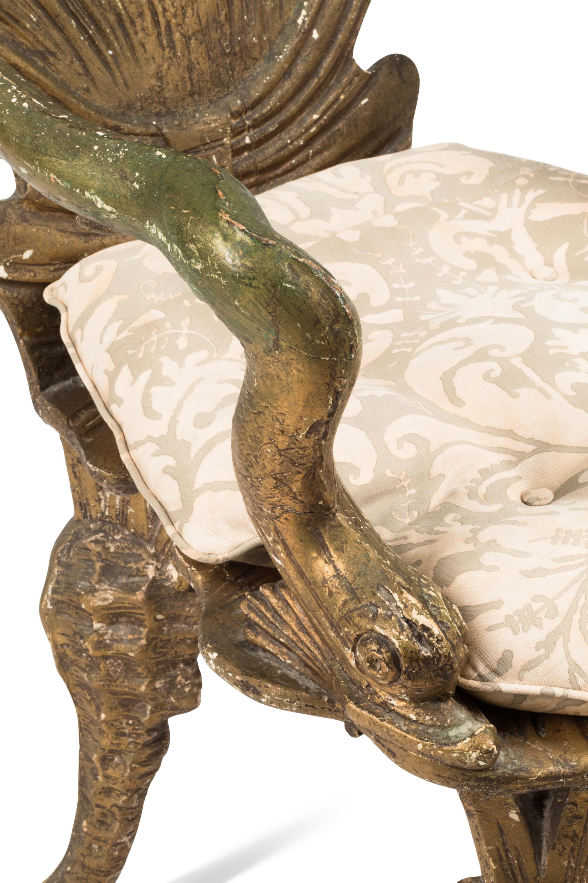 An Italian Painted "Grotto" Armchair