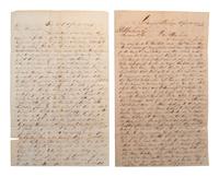 [CALIFORNIA - DROVING]. BRAINARD, William. A group of 5 autograph letters signed ("W. N. Brainard"), to R. Morehouse, Esq. Most written in a humorous tone, comprising:
