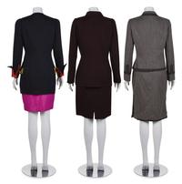 Three Designer Skirt Suits: One Gianni Versace, One Oscar de la Renta, and One Moschino, 1990s