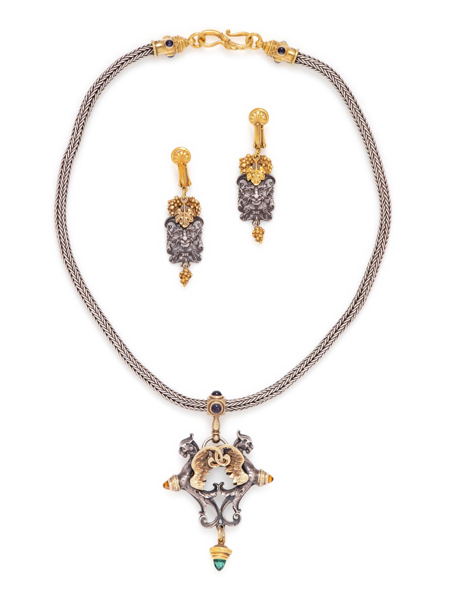 PAUL LANTUCH, COLLECTION OF STERLING SILVER AND YELLOW GOLD JEWELRY
