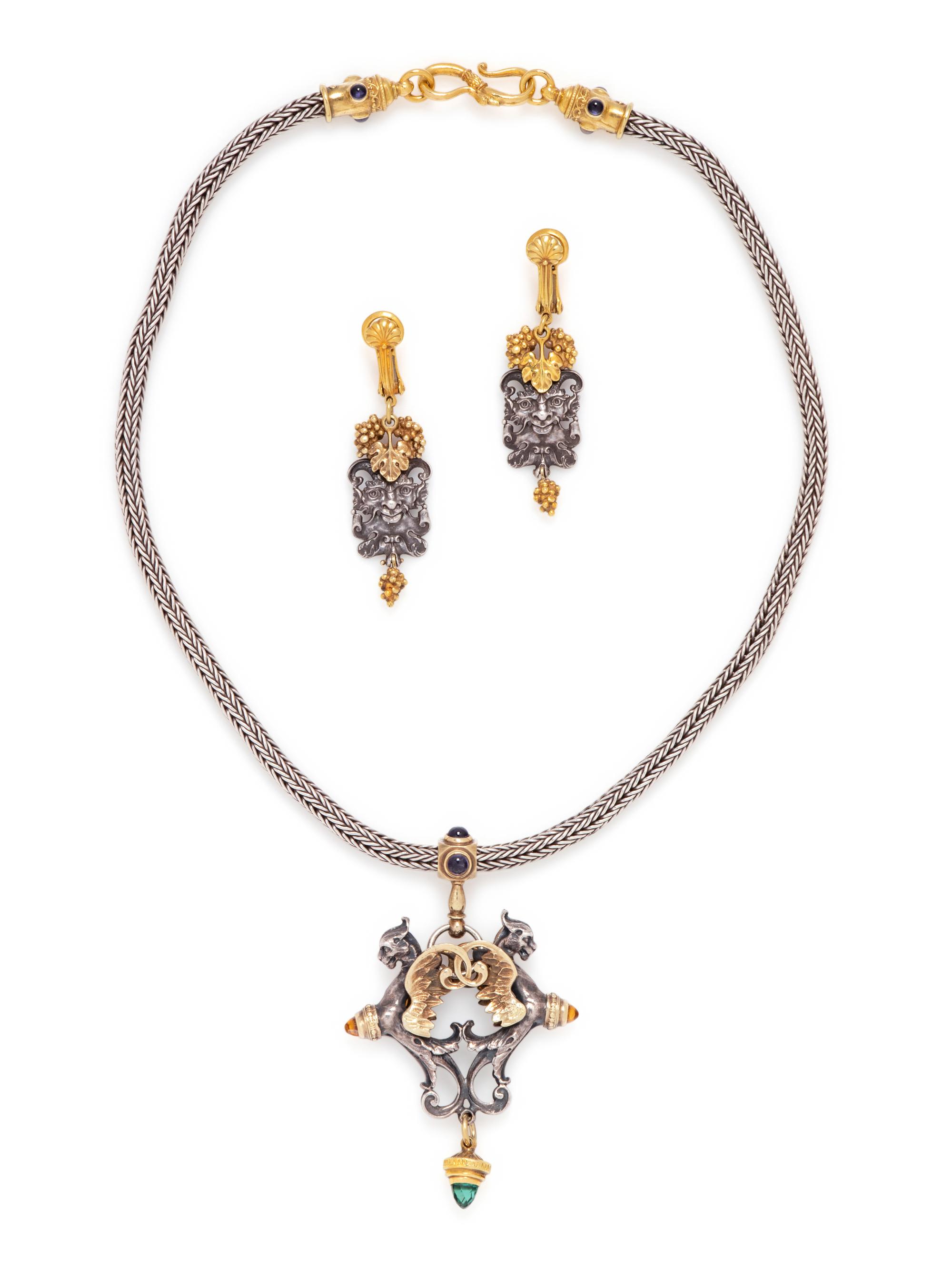 PAUL LANTUCH, COLLECTION OF STERLING SILVER AND YELLOW GOLD JEWELRY