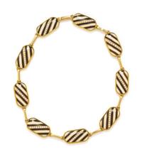 BULGARI, YELLOW GOLD, DIAMOND AND WOOD NECKLACE