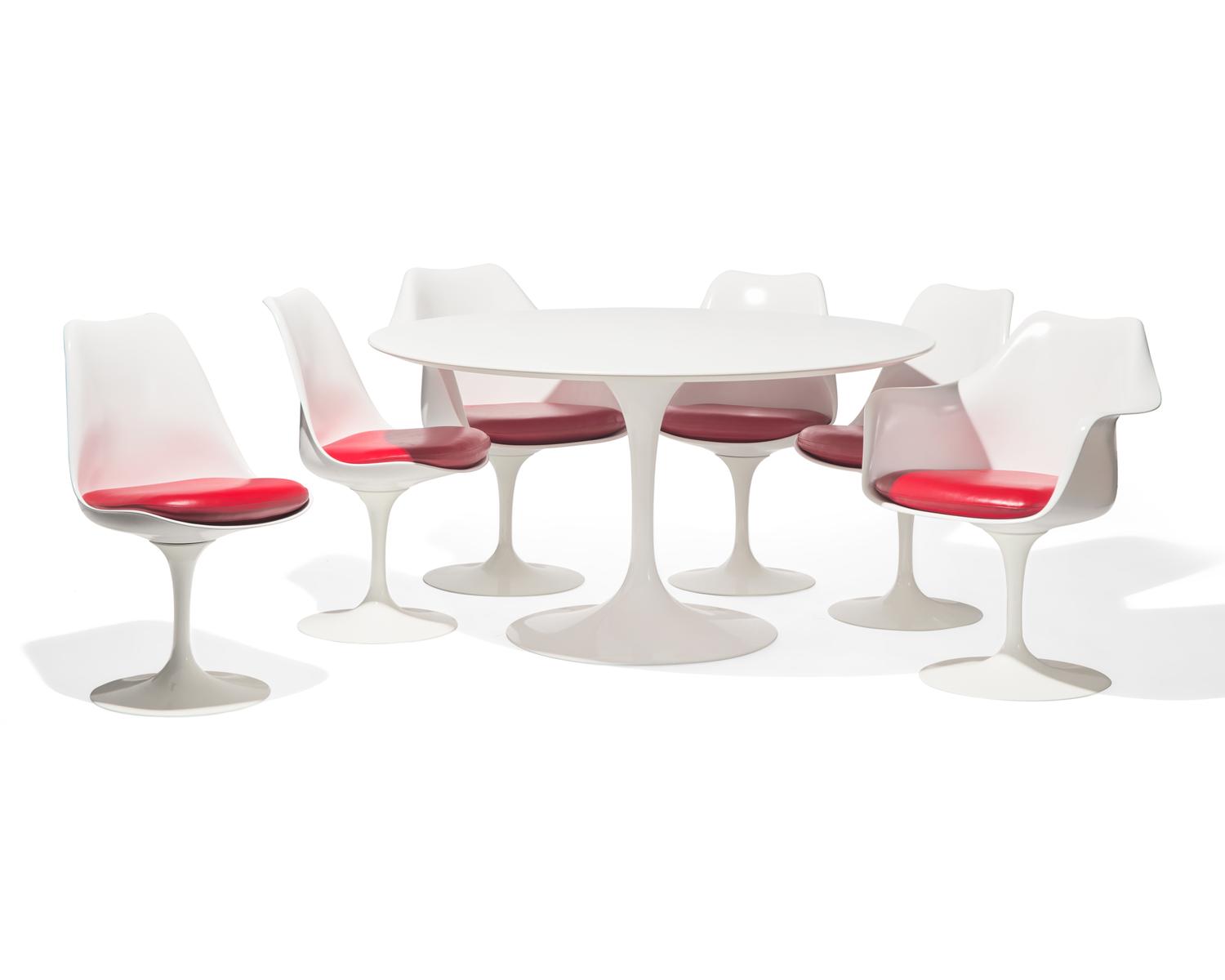 Tulip Table and Six Armchairs Knoll Studio