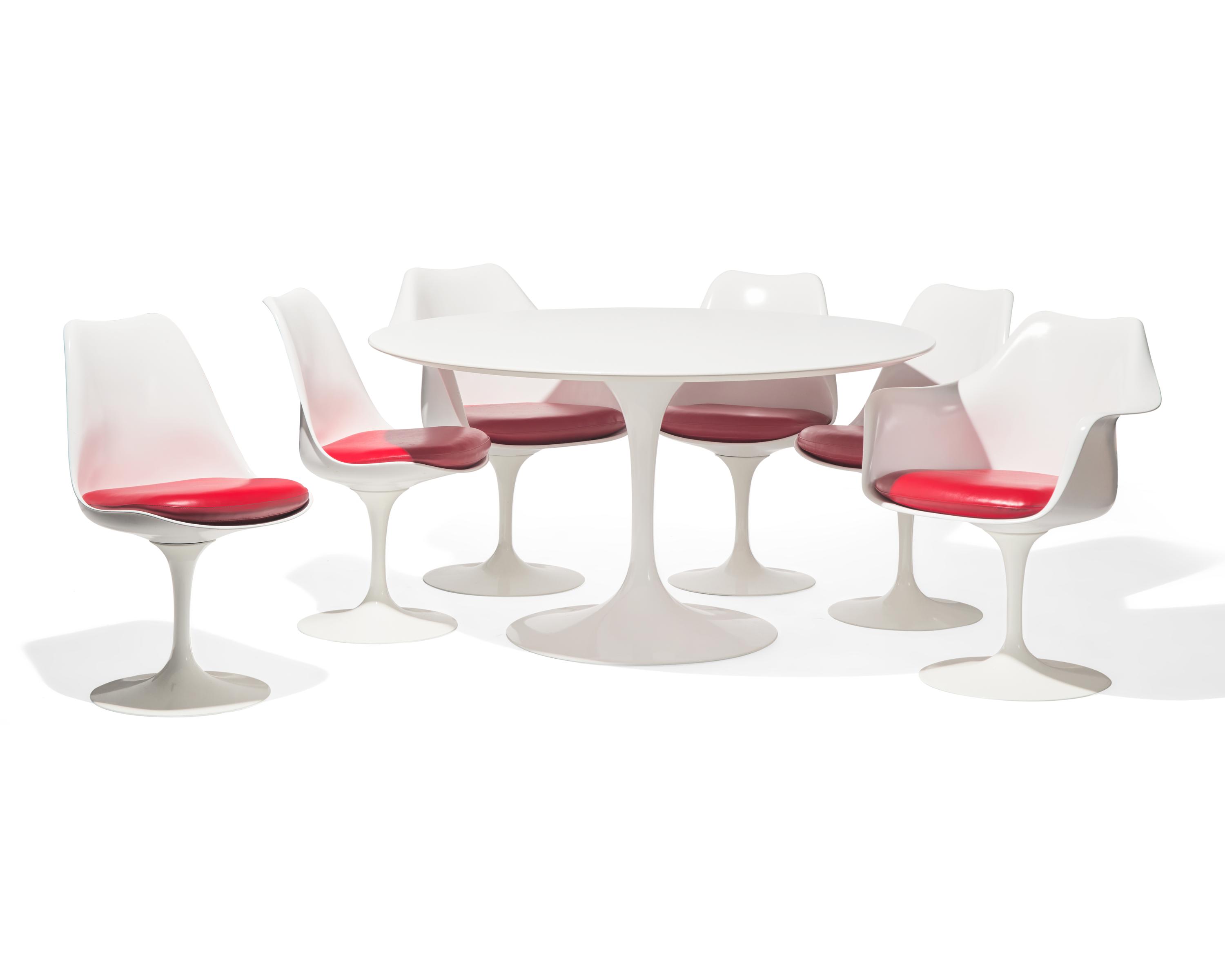 Tulip Table and Six Armchairs Knoll Studio