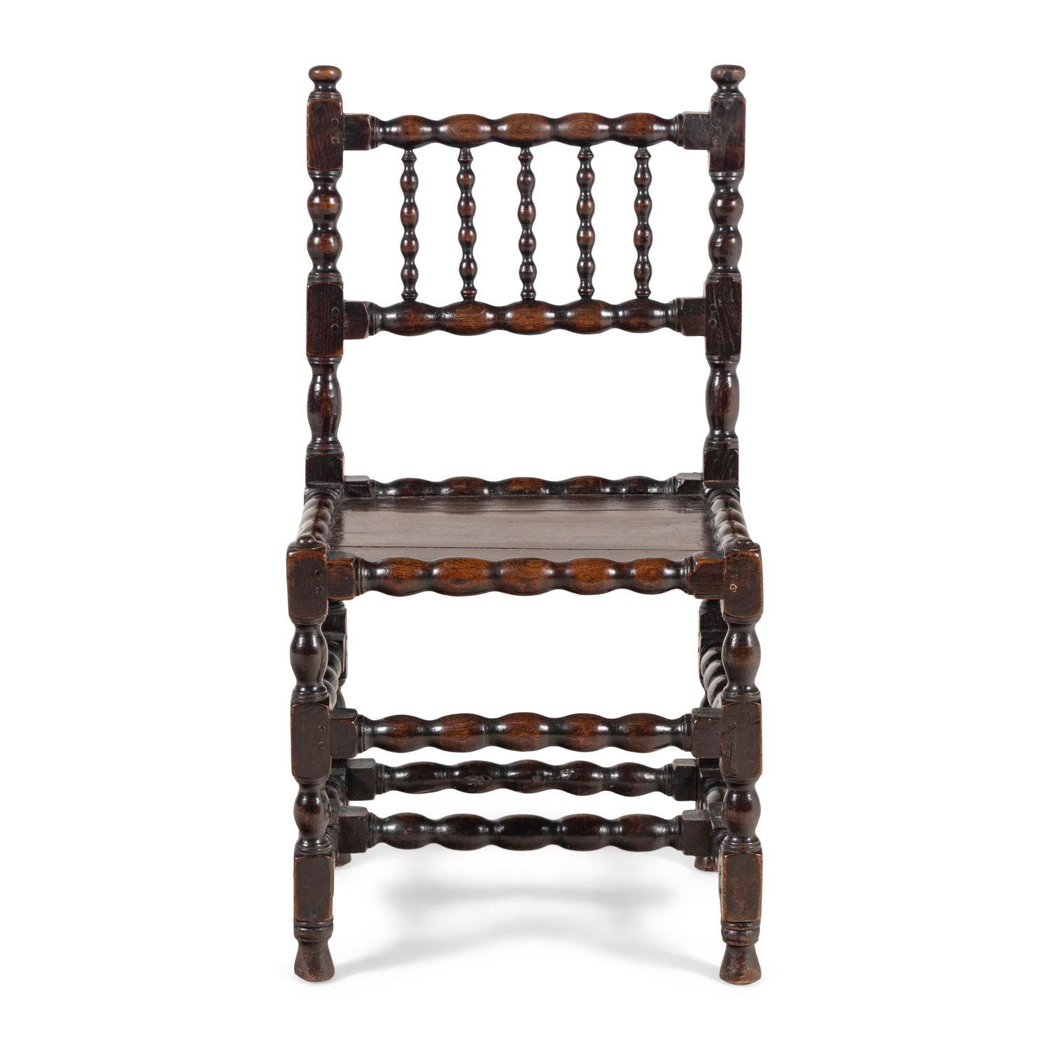 A Turned Oak Side Chair