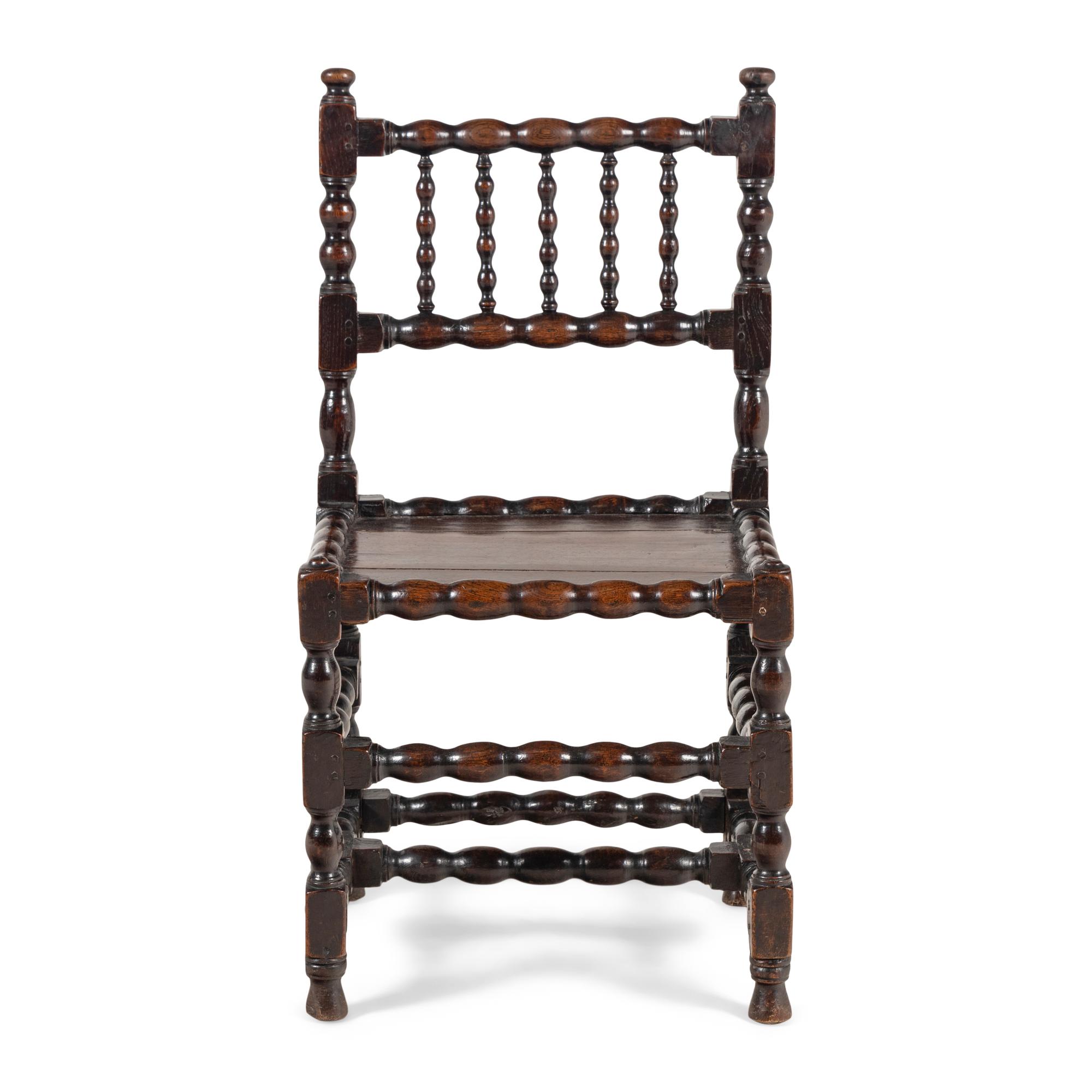 A Turned Oak Side Chair