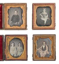 [EARLY PHOTOGRAPHY] 31 daguerreotypes of children of varying ages, incl. portraits ANSON and GURNEY.