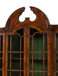 A George II Walnut Breakfront Bookcase