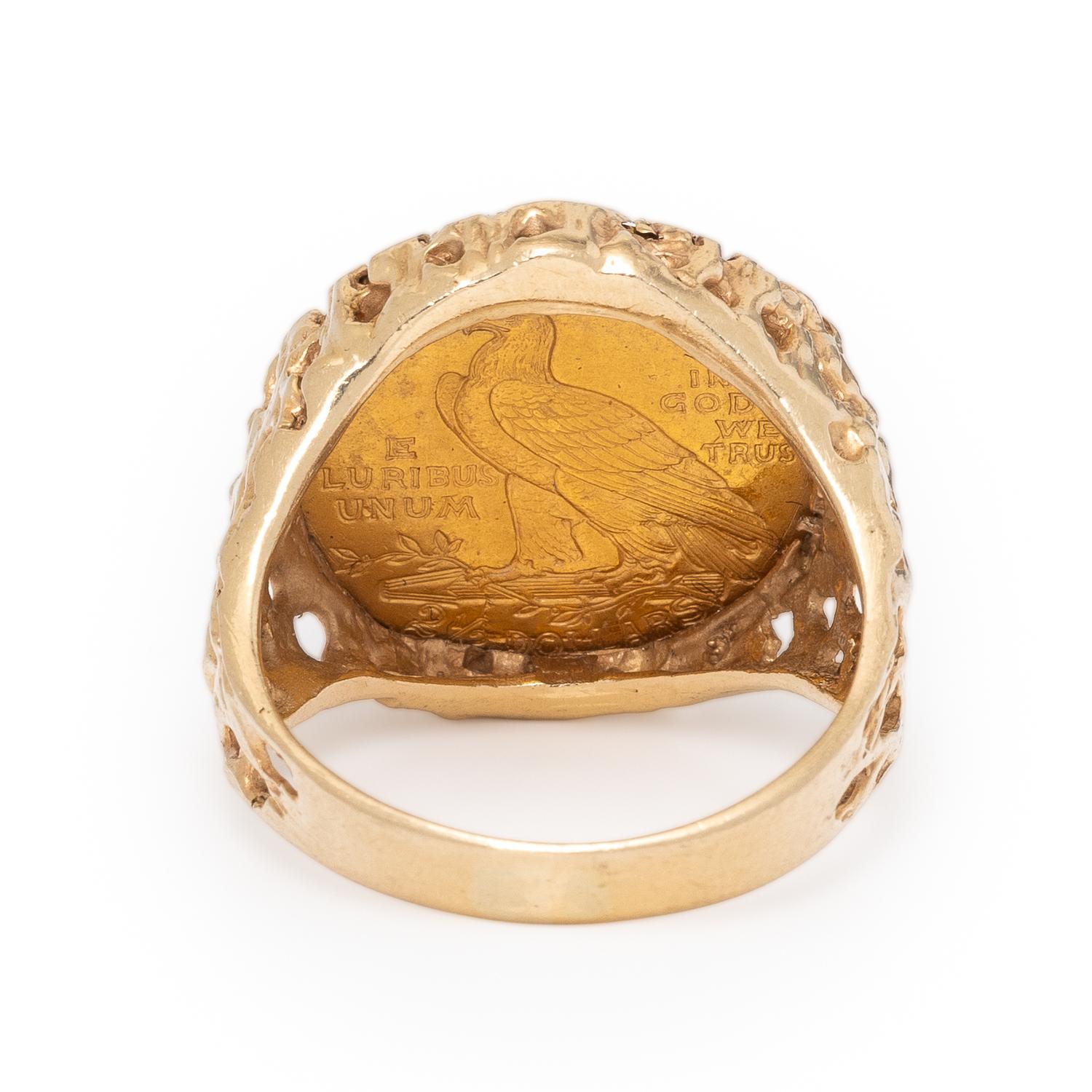 Yellow Gold Coin Ring