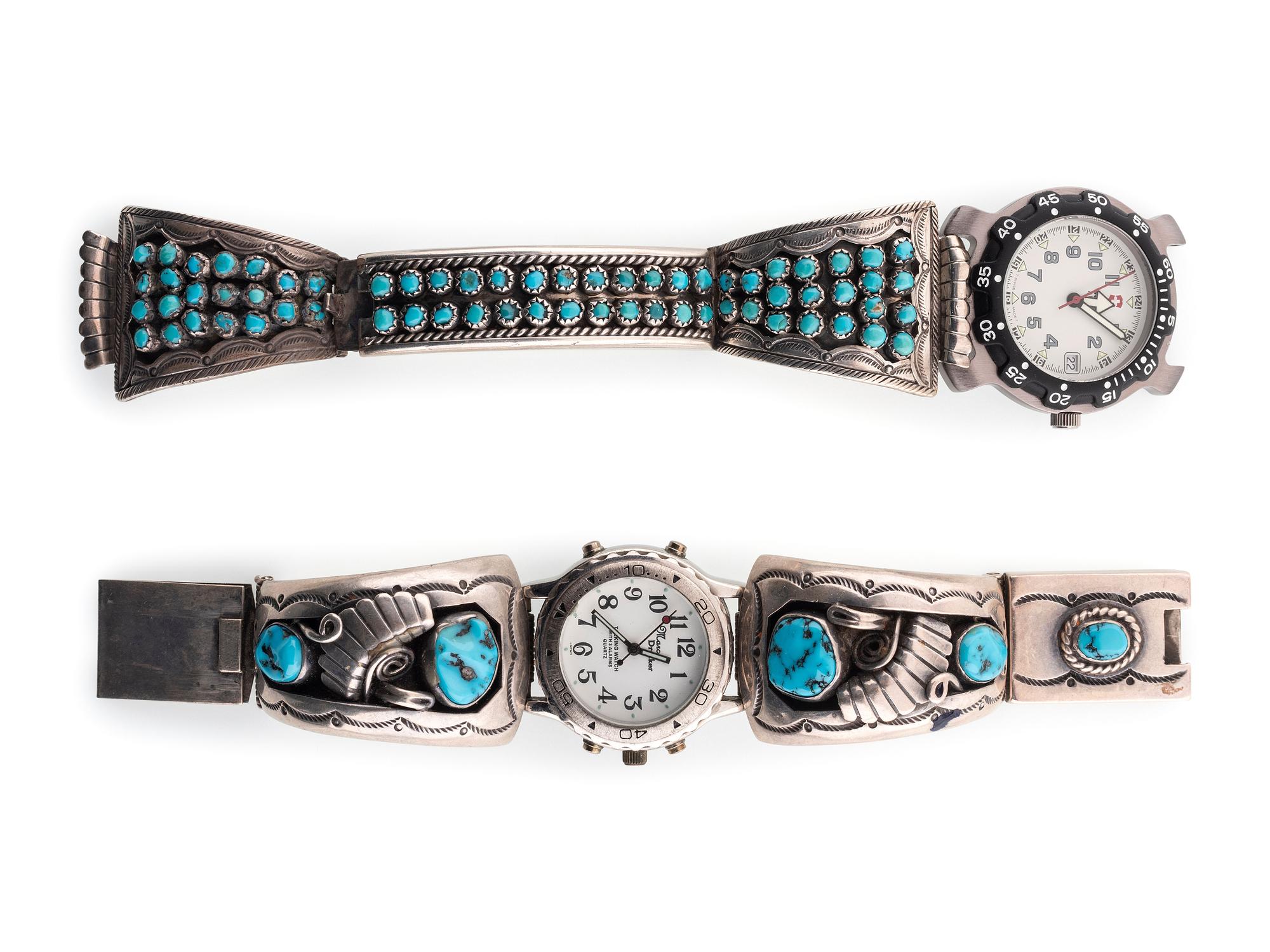 Navajo Silver and Turquoise Watchbands