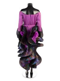 Pierre Cardin Lamé Flounce Evening Dress, 1980s