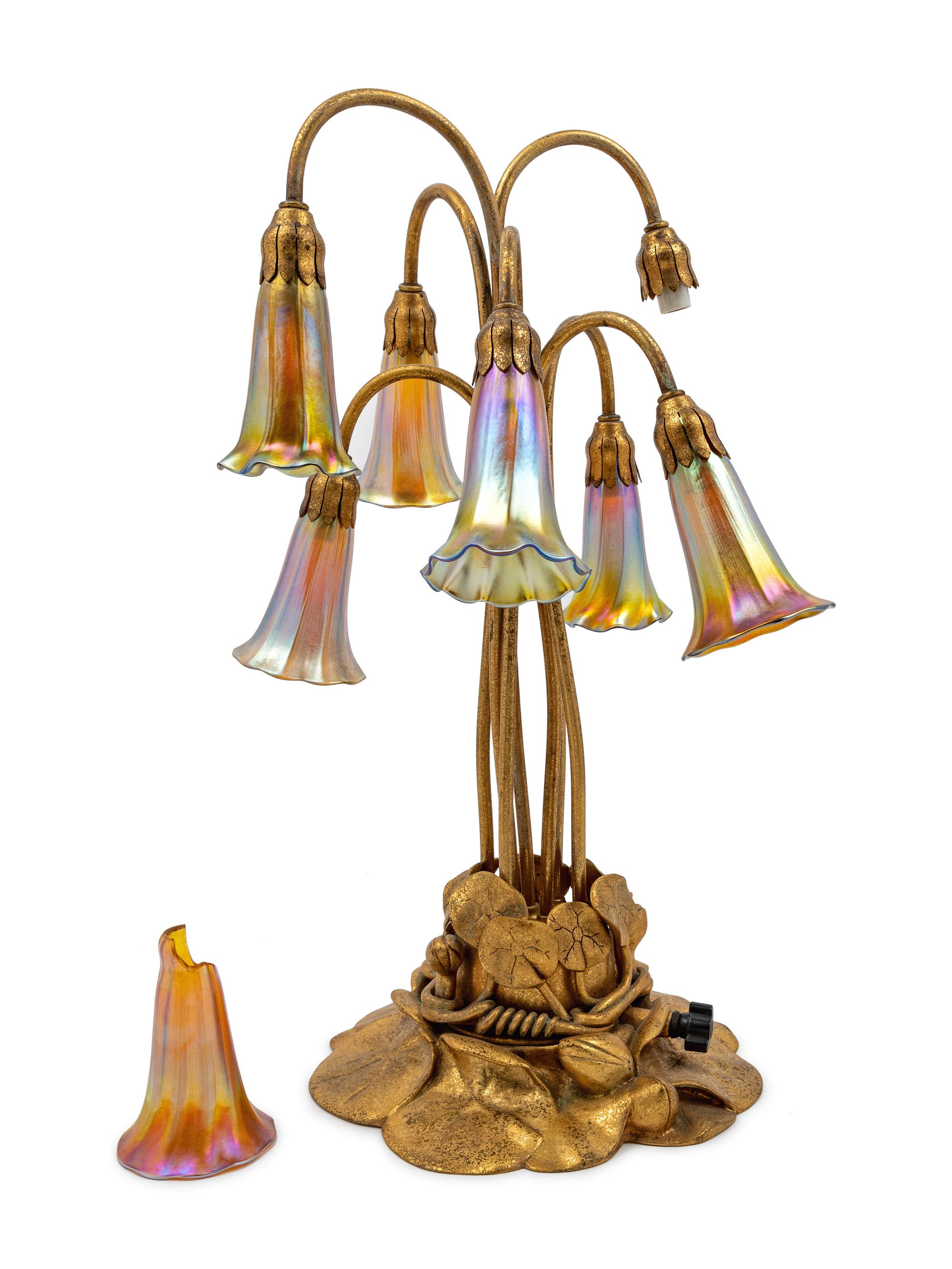 Seven Light Lily Table Lamp