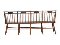 A Bamboo-Turned Birdcage Windsor Settee