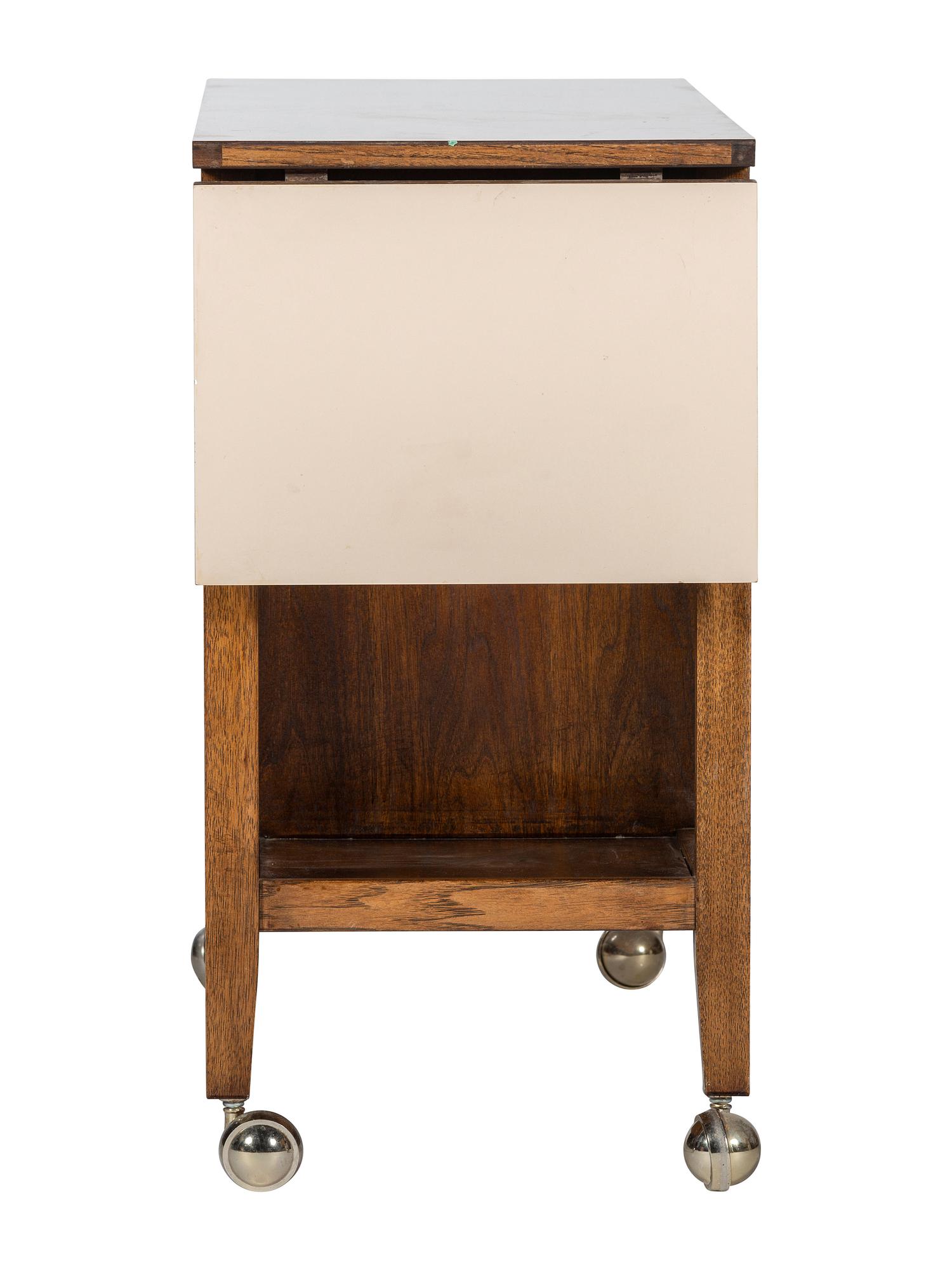 A Broyhill Brasilia Walnut Bar Cart