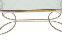 A Steel and Brass Low Table in the Style of Maison Jansen