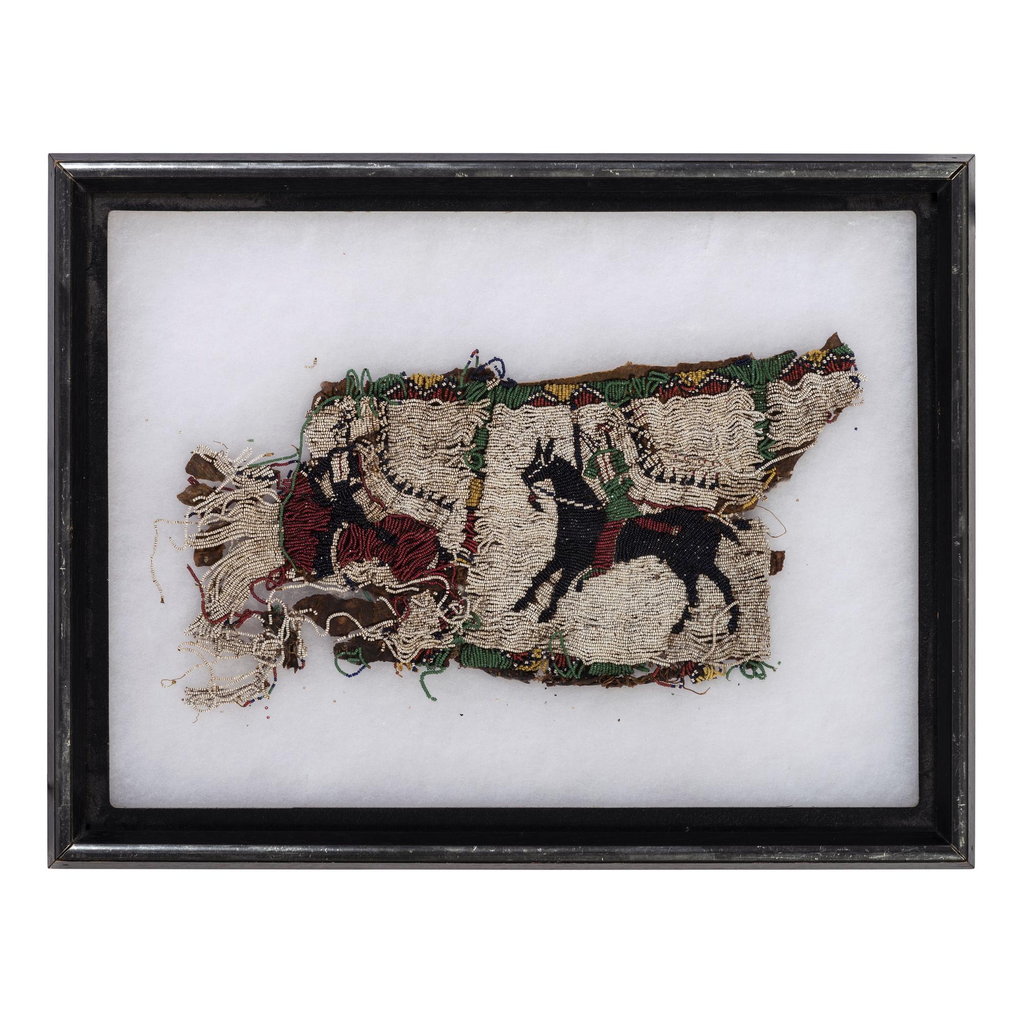 Sioux Beaded Hide Remnant