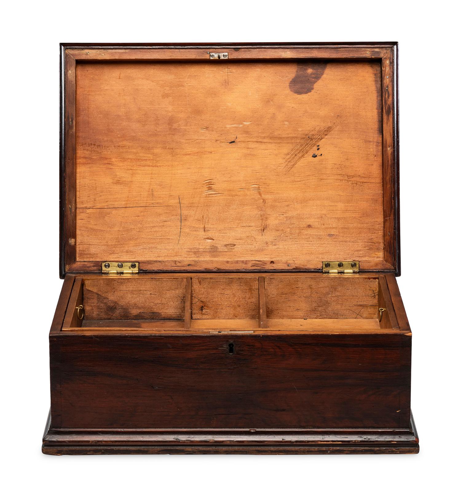 A Late Federal Grain-Painted Pine Stationary Box