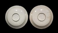 A Pair of Chinese Ding Style White Glazed Porcelain Plates