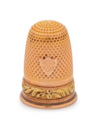 A French Vari-Colored Gold Thimble