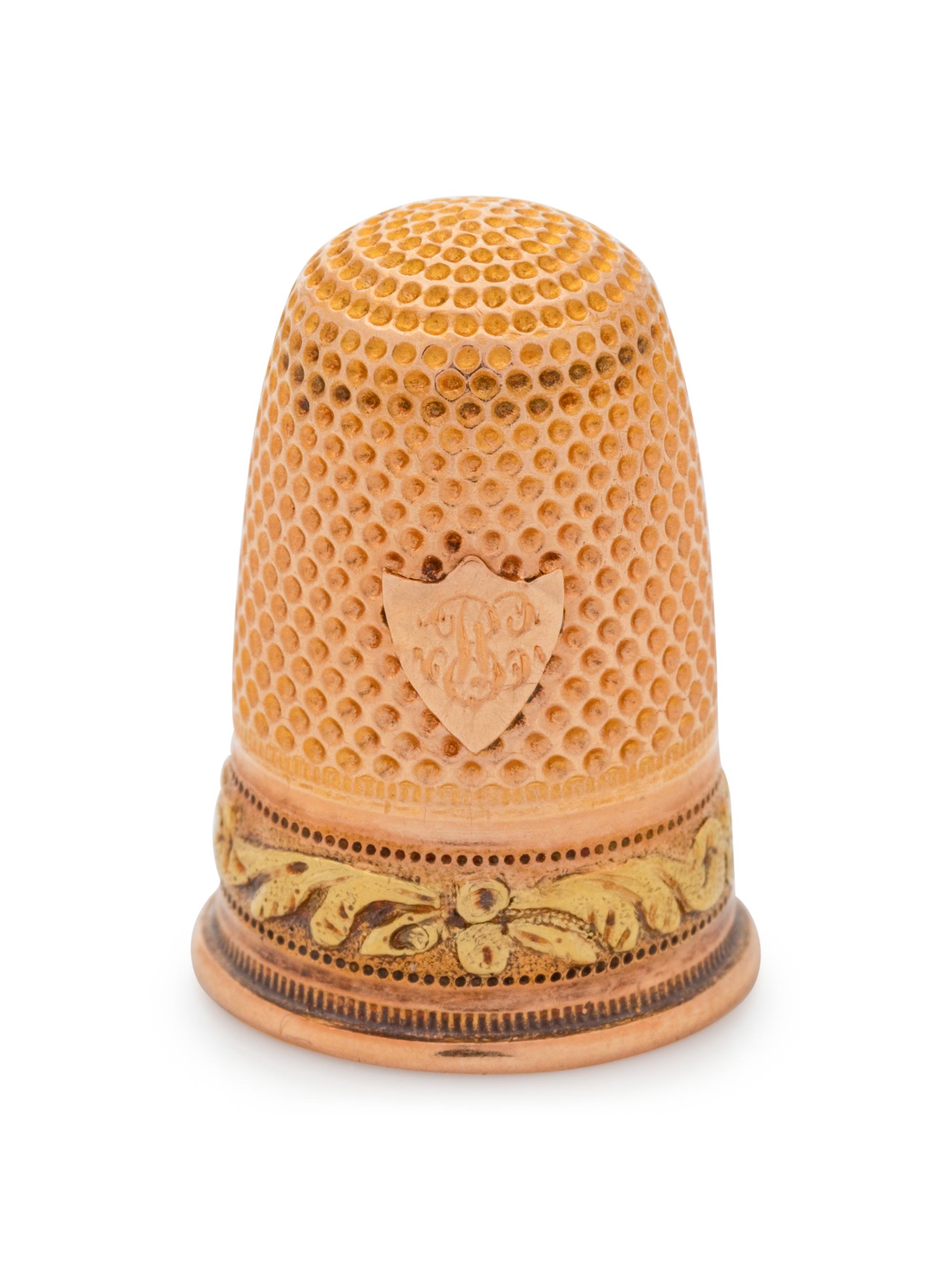 A French Vari-Colored Gold Thimble