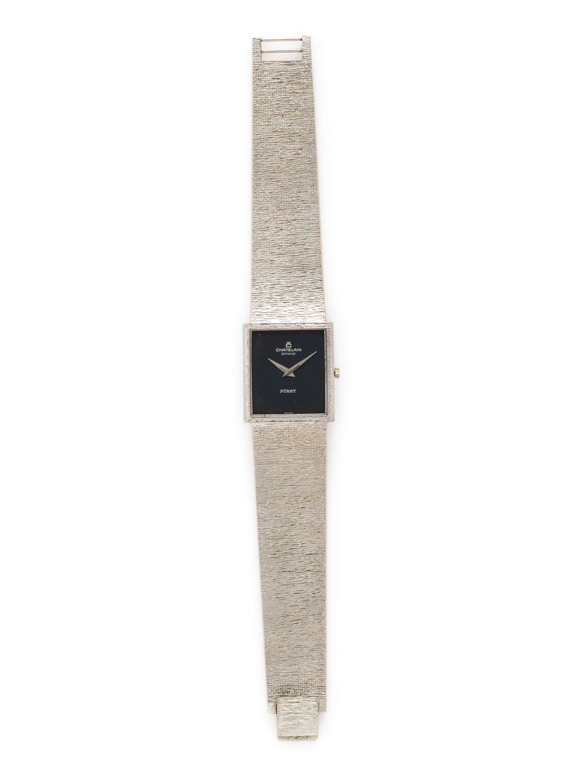 CHATELAIN FOR FÜRST, WHITE GOLD WATCH