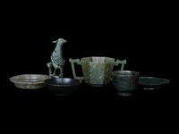 Six Chinese Spinach Jade Articles