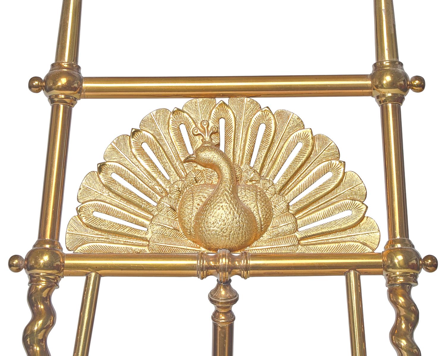 An Aesthetic Movement Brass Easel, American, Circa 1880