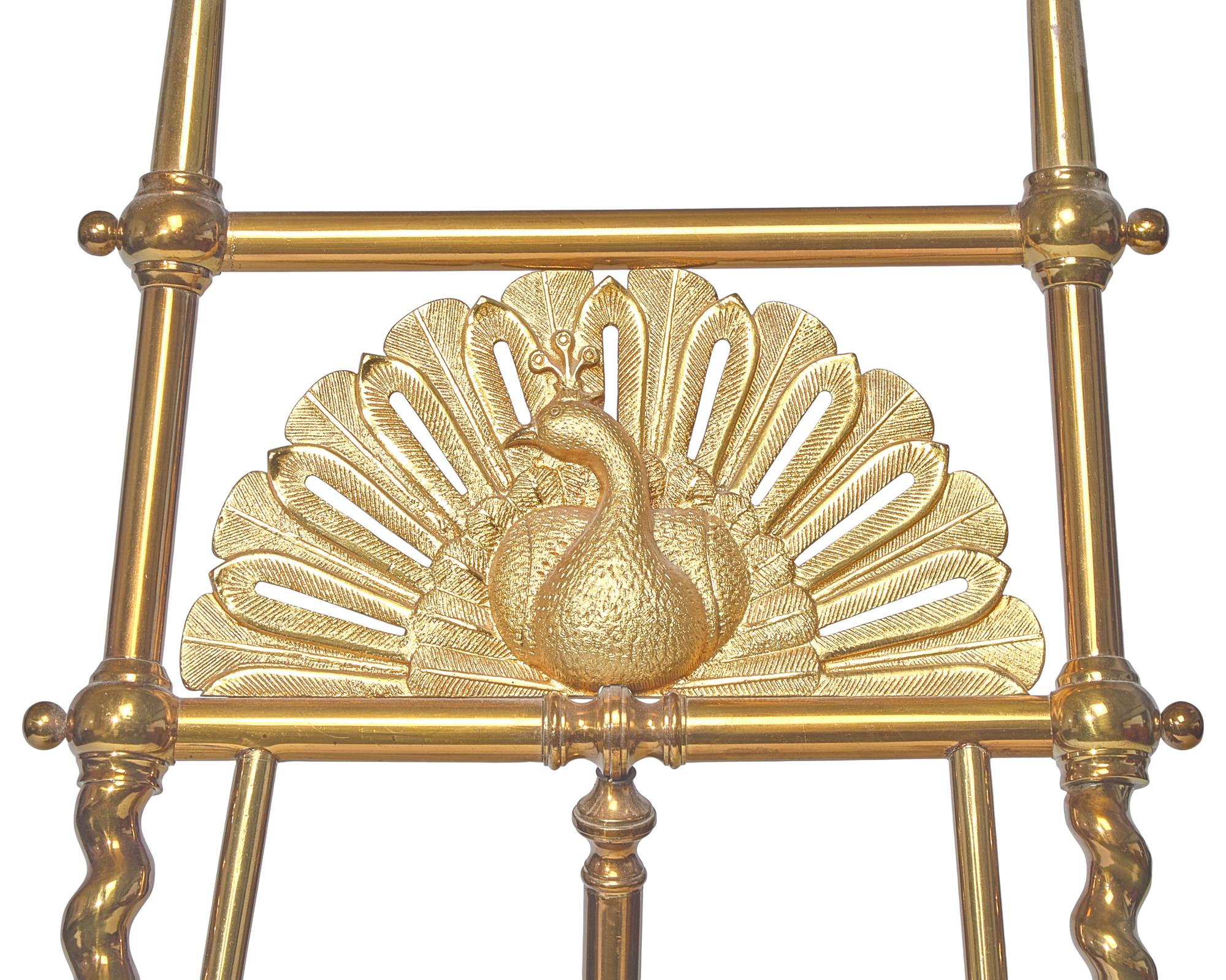 An Aesthetic Movement Brass Easel, American, Circa 1880