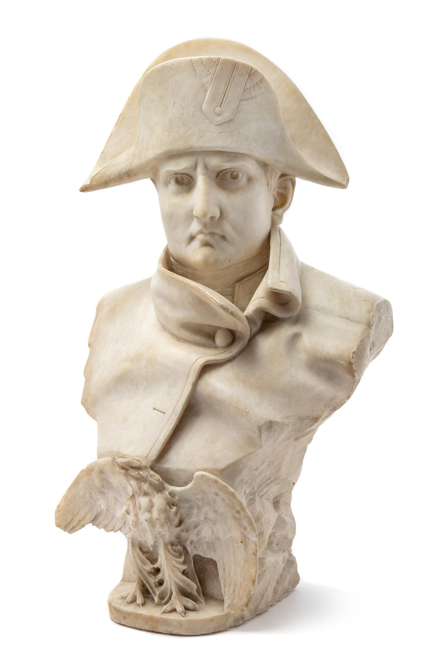 A Marble Bust of Napoleon Height 24 1/2 inches. — 19TH CENTURY