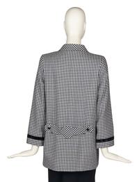 Pierre Cardin Haute Couture Gingham Coat with Vinyl Details