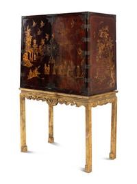 A Chinese Lacquer Cabinet-on-Stand