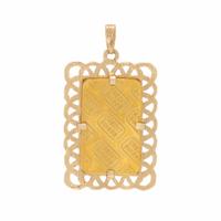 Yellow Gold Bullion Bar Pendant