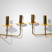 Tommi Parzinger (German, 1903–1981) — Pair of Brass Wall Candelabra, c. 1950