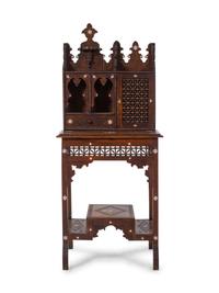 An Egyptian Carved and Inlaid Desk