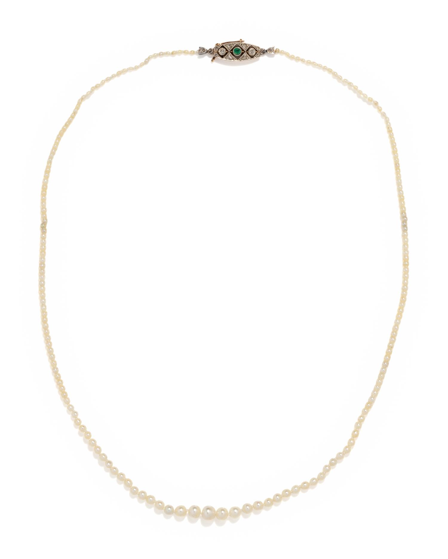 ANTIQUE, NATURAL PEARL NECKLACE
