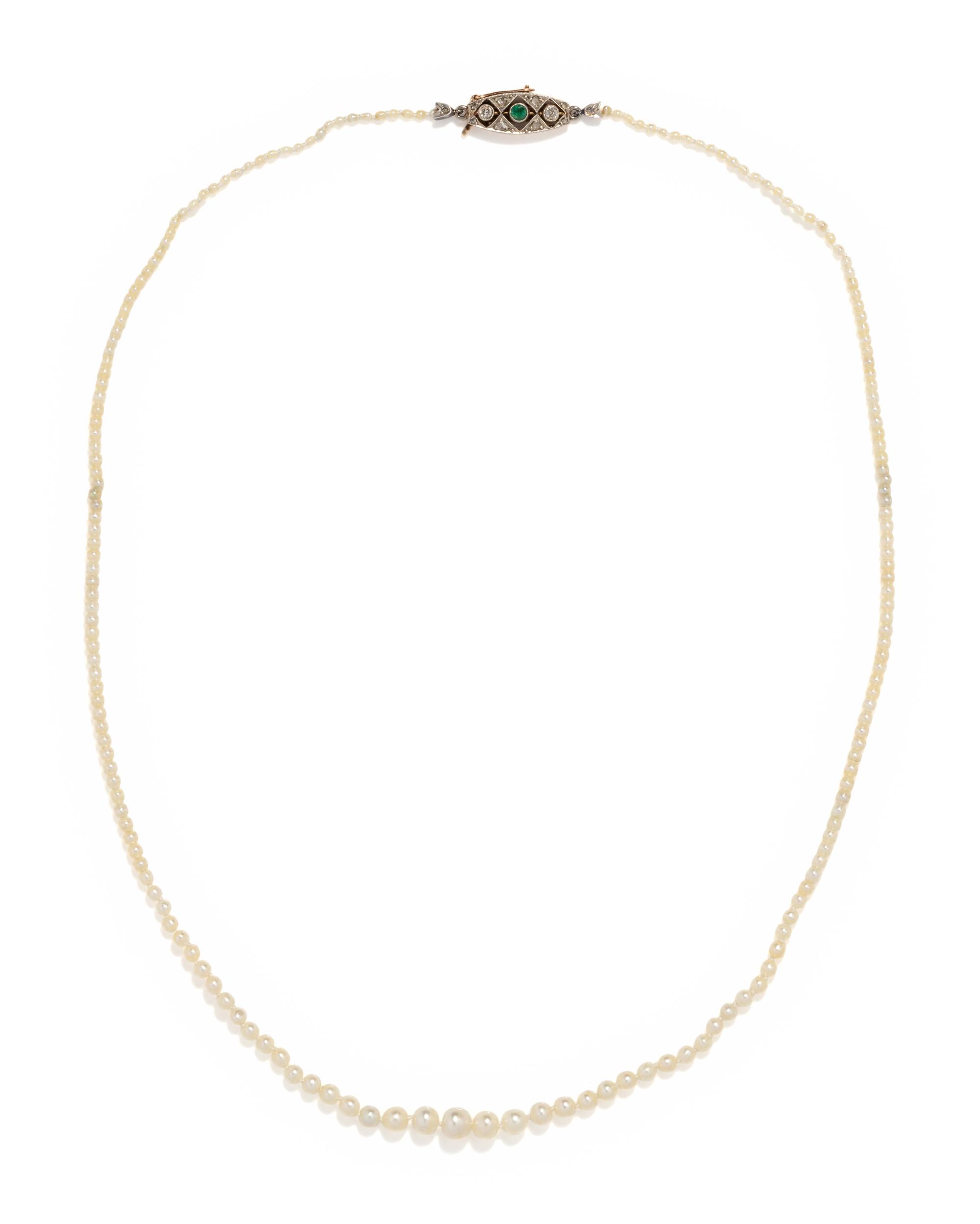ANTIQUE, NATURAL PEARL NECKLACE